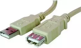 USB prailginimo kabelis su logotipu (2.0), USB A M - USB A F, 1.8m, juodas, lizdinėje plokštelėje