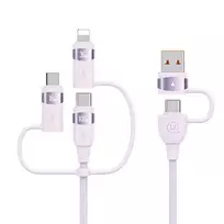 USAMS Kabelis U85 2xUSB-C/USB/Micro-USB/ Lightning 6in1 1,2m 100W PD Fast Charge violetinės spalvos SJ645USB02 (US-SJ645)