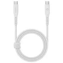 ENERGEA kabelis Flow USB-C - USB-C 1.5m baltos spalvos 240W 5A PD Greitas įkrovimas
