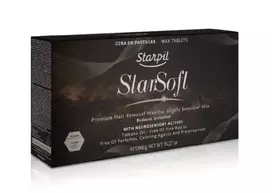 Žemoje temperatūroje besilydantis vaškas depiliacijai Starpil StarSoft Wax Tablets, ypač jautriai odai, 1kg