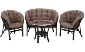 Lauko baldų komplektas Bahama 3+1, Brown / Cappuccino