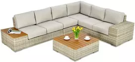 Lauko baldų komplektas AVOCADO WOOD, rusvai gelsvas