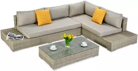 Lauko baldų komplektas VERONA BASIC, rusvai gelsvas