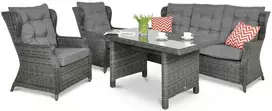 Lauko baldų komplektas TRIVENTO DINING 3, Dark Pilkas