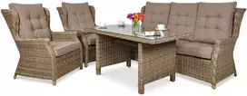 Lauko baldų komplektas TRIVENTO DINING 3, Brown