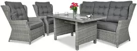 Lauko baldų komplektas TRIVENTO DINING 3, Stone Pilkas