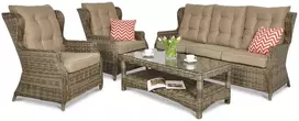 Lauko baldų komplektas TRIVENTO 3, Brown