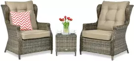 Lauko baldų komplektas TRIVENTO DUO, Brown