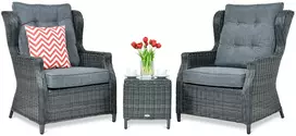Lauko baldų komplektas TRIVENTO DUO, Dark Pilkas