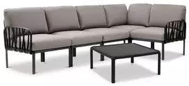 Lauko baldų komplektas KOMODO Corner, Antracite Grigio