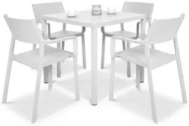 Lauko baldų komplektas TRILL/CUBE 80, 4+1, Bianco