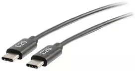 C2G 0,9 m (3 pėdų) USB-C 2.0 kištukas-kištukas laidas (3A), 0,9 m, USB C, USB C, USB 2.0, 0,48Gbit/s, juodas