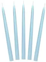 Party Deco Ilgos didelės žvakės 24cm 10vnt melsvos