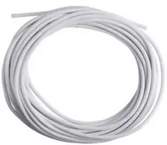 Thorkild Larsen E-line plastikinis kabelis 2x0,75 - H03VV-F, baltas apvalus išorinis sriegis, 10 m