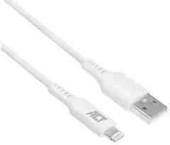 ACT USB 2.0 įkrovimo/duomenų kabelis A tipo kištukas - Lightning tipo kištukas, 1 metro ilgio, MFI sertifikuotas
