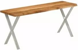 Suoliukas su gyvu kraštu, 105cm, akacijos medienos masyvas