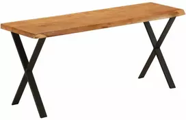 Suoliukas su gyvu kraštu, 105cm, akacijos medienos masyvas