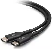 C2G 0,5 m USB-C kištukas į USB-C kištuką laidas (20 V 5 A) – USB 2.0 (480Mbps), 0,46 m, USB C, USB C, USB 2.0, 0,48Gb/s, juodas