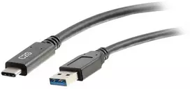 C2G 3M USB-C® į USB-A itin greitas USB 5Gbps kabelis M/M - juodas, 3 m, USB C, USB A, USB 3.2 Gen 1 (3.1 Gen 1), 5000Mbit/s, juodas