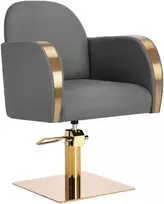 Activeshop Kirpyklos kėdė GABBIANO PROFESSIONAL HAIRDRESSING CHAIR MALAGA GOLD Pilkas