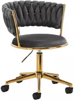 Activeshop Biuro kėdė su ratukais 4Rico QS-GW01G Velvet Pilkas