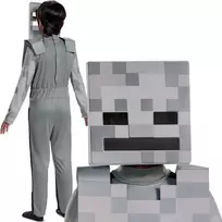 Minecraft karnavalinis kostiumas berniukui Skeleton Baltas Skeleton kostiumo maskuoklis 110-122 cm (4-6 metai)
