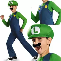 Jakks Pacific Super Mario karnavalinis kostiumas berniukui Luigi kostiumas 109-126 cm (4-6 metų)