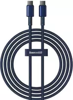 Baseus Tungsten Gold kabelis USB-C - USB-C 100W 2m - Mėlynas