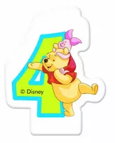 Gimtadienio žvakė 4 Mikė Pūkuotukas ir draugai DISNEY