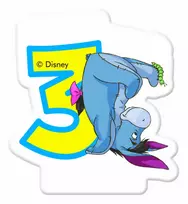Gimtadienio žvakė 3 Mikė Pūkuotukas ir draugai DISNEY