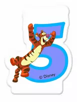 Gimtadienio žvakė 5 Mikė Pūkuotukas ir draugai DISNEY