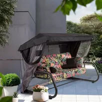 Sodo sūpynės su tinkleliu nuo uodų Venezia Lux Juodas Edition G052-23IB PATIO