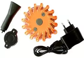Blyksinti mini LED įspėjamoji lemputė (oranžinė)