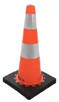 Šviesą atspindintis kelio kūgis su pagrindu, 45 cm