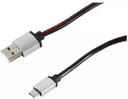 S-Conn S/CONN 14-50105, 2 m, USB A, Micro-USB B, USB 2.0, 0,48Gbit/s, Juoda, Raudona