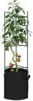 Pomidorų narvas su augalų maišeliu, 2vnt., 116cm, plienas ir PP