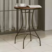 Mozaikinis bistro staliukas, terakota, 50x70cm, keramika