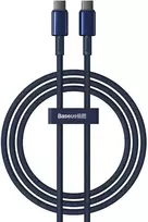 Laidas iš USB-C į USB-C Baseus Tungsten Gold, 100 W, 1 m (mėlynas)