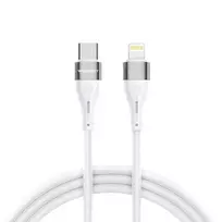 Wozinsky WSTCL1 Lightning / USB-C PD 27W kabelis 1 m – baltos spalvos