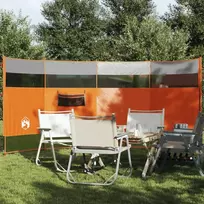 Stovyklavimo uždanga nuo vėjo, oranžinė, 366x152x152cm