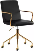 Activeshop Biuro kėdė su ratukais QS-OF211G Gold Juodas