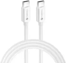 USB kabelis Forcell (C339) "USB-C (Type-C) to USB-C (Type-C)" (100W 5A) baltas 2M