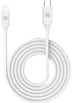 Celly USBLIGHTC2MWH, 2 m, Lightning, USB C, Kištukas, Kištukas, Baltas