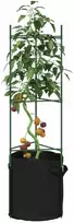 Pomidorų narvai su augalų maišeliais, 6vnt., 116cm, plienas/PP