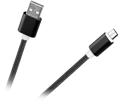USB - mikro USB laidas M-Life nailono juodas 1m