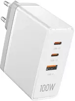 Vention Sieninis įkroviklis, ventiliacija, FEGW0-EU, 2xUSB-C, USB-A, 100W/100W/30W, GaN (balta)