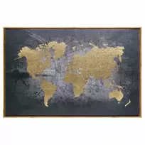 Bikuvalt Paveikslas drobė su rėmu Pasaulio žemėlapis 88x58x4,3 cm Atmosphera 162269
