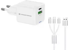 Įkroviklis Conceptronic ALTHEA16W GaN USB PD Szybka Universali 33W Balta