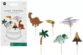 Congeepl PartyDeco dinozaurų torto papuošimai 8-12 cm mišinio A6 25912