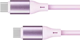 USB tipas C – C tipo USB kabelis 1 m silikoninis rožinis Kruger & Matz Basic